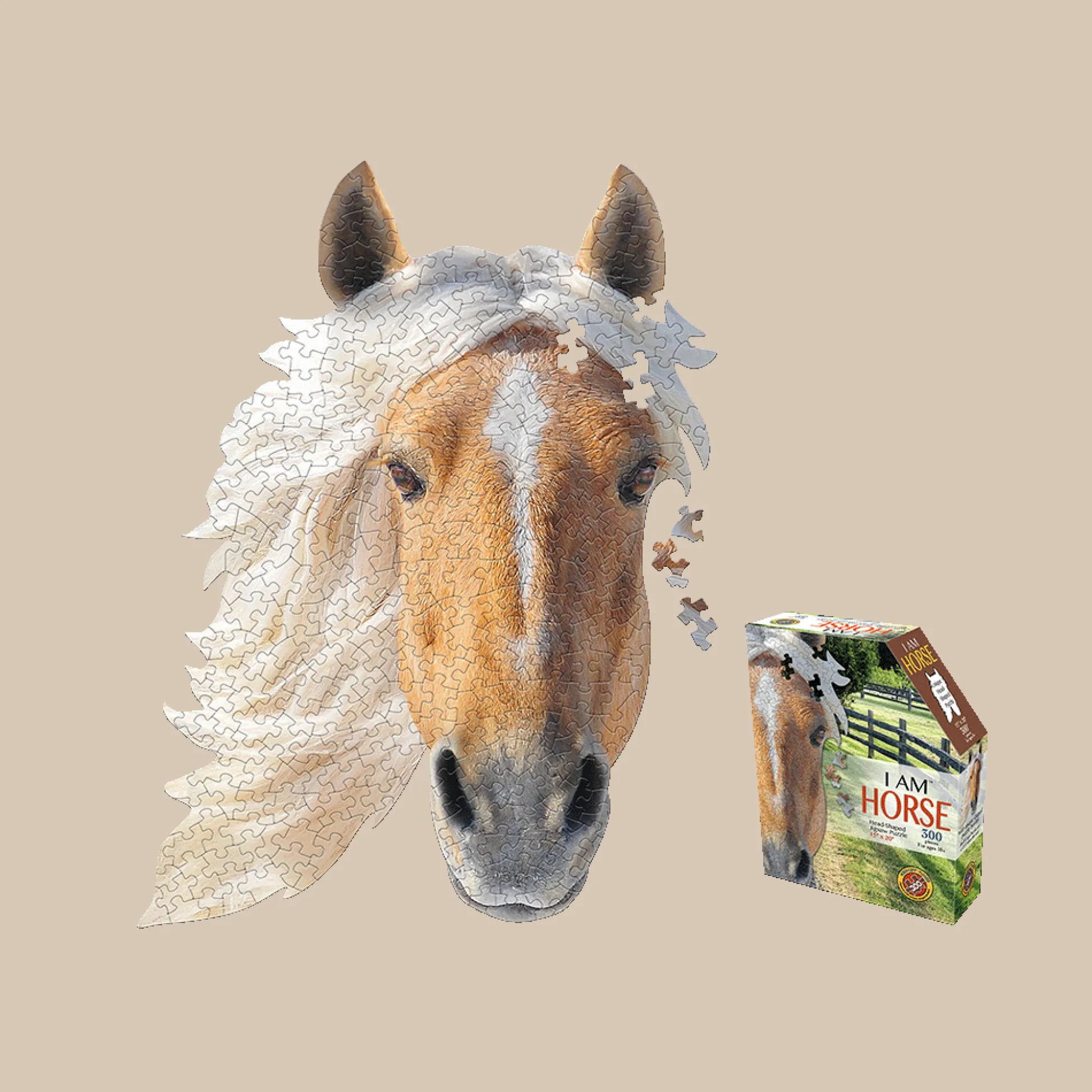 Maddcapp Games Madd Capp I AM HORSE Unique-Shaped 300-Piece Jigsaw Puzzle* Puzzles