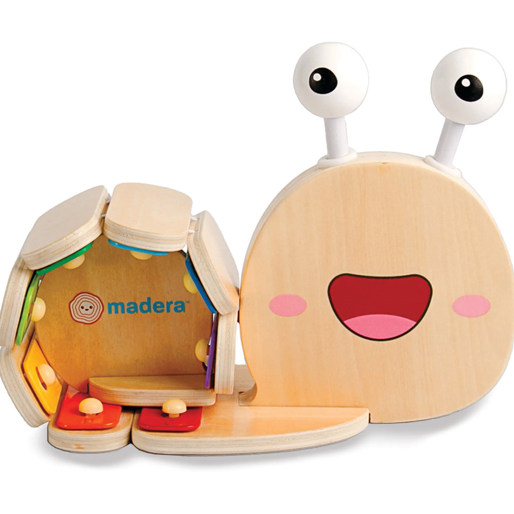 Flat River Group Madera Wood Snailyphone Multicolor Snail-Designed 8-Key Xylophone, for Kids Ages 3+* Musical & Sound Toys|Musical Toys & Instruments