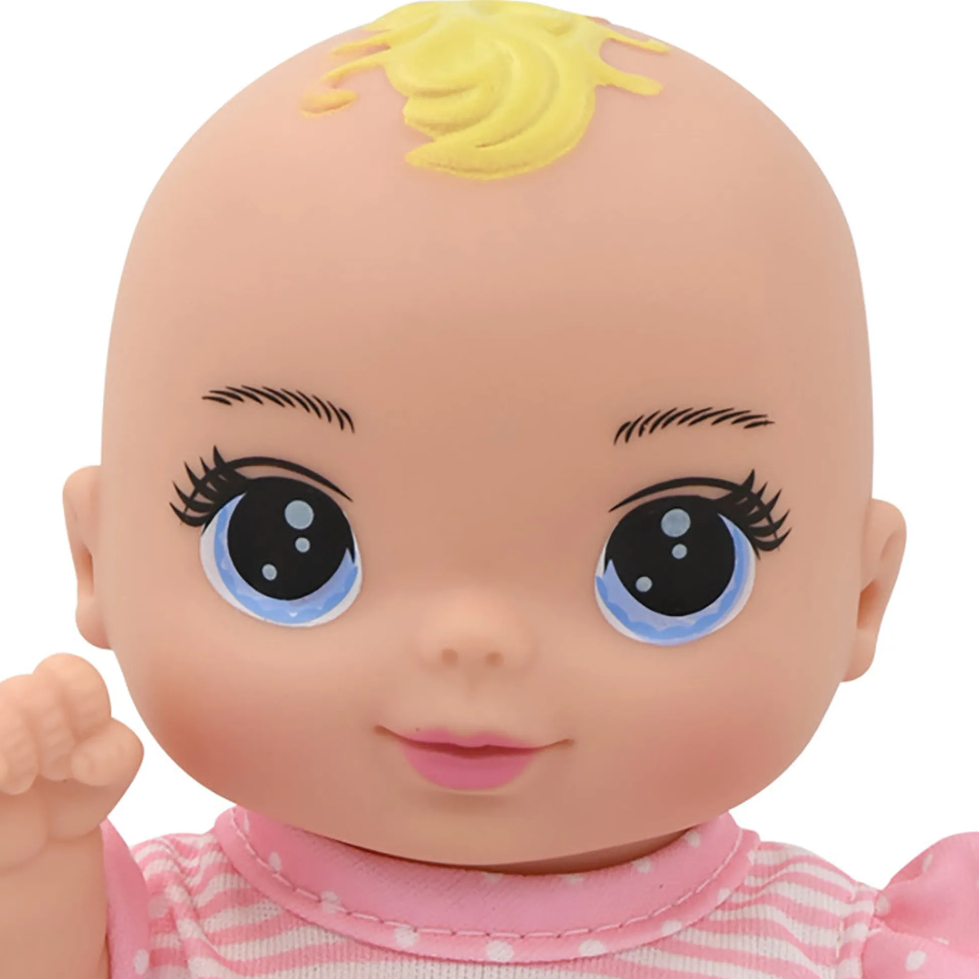 Flat River Group Magic Nursery 8" Baby Doll & Bassinet Gift Set - Pink & White Stripes* Baby Dolls|Stuffed Animals & Plush Toys