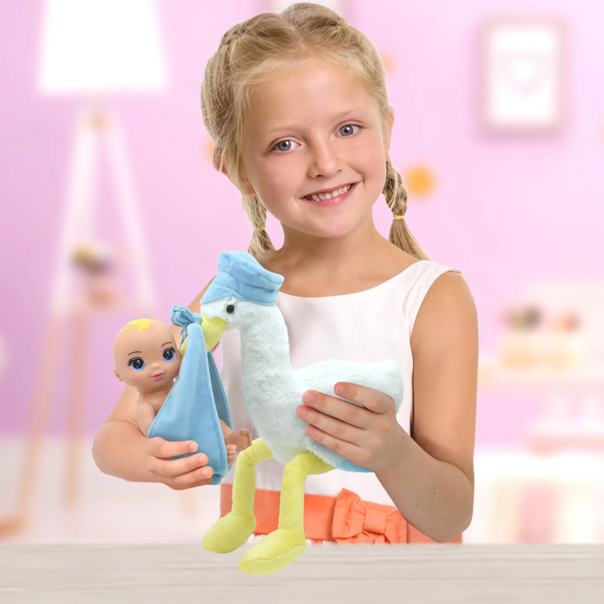 Flat River Group Magic Nursery 8" Special Delivery Set - Blue - Posable Baby Doll, Age 2+* Baby Dolls|Stuffed Animals & Plush Toys