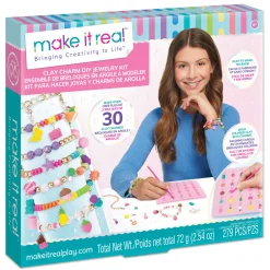 Flat River Group Make It Real Clay Charm Creation Kit - DIY Jewelry Making Set for Kids 8+* Clay, Dough & Sand Art