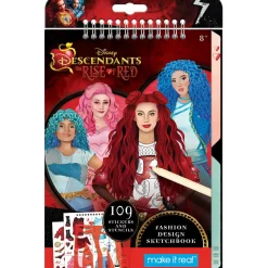 Flat River Group Make It Real Descendants 4 Rise of Red Fashion Design Sketchbook*Kids Drawing, Color & Painting|Kids Books