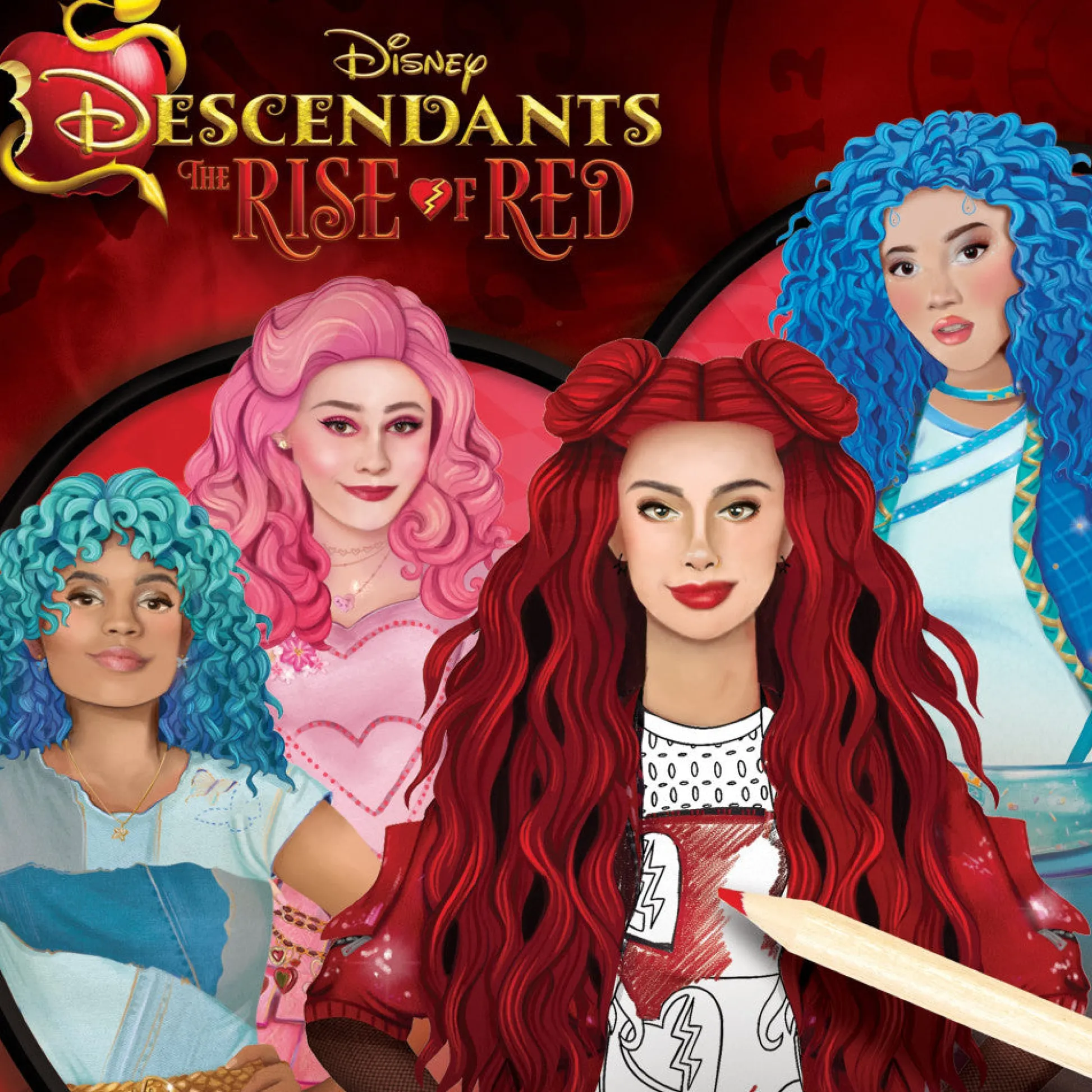 Flat River Group Make It Real Descendants 4 Rise of Red Fashion Design Sketchbook*Kids Drawing, Color & Painting|Kids Books