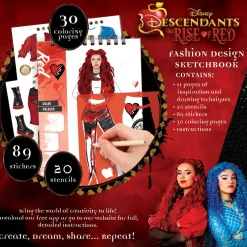 Flat River Group Make It Real Descendants 4 Rise of Red Fashion Design Sketchbook*Kids Drawing, Color & Painting|Kids Books