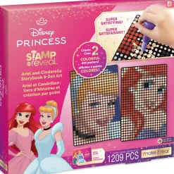 Flat River Group Make It Real Disney Stamp To Reveal Ariel & Cinderella Storybook Dot Art Kit*Kids Kids Books|Crafts & Activities