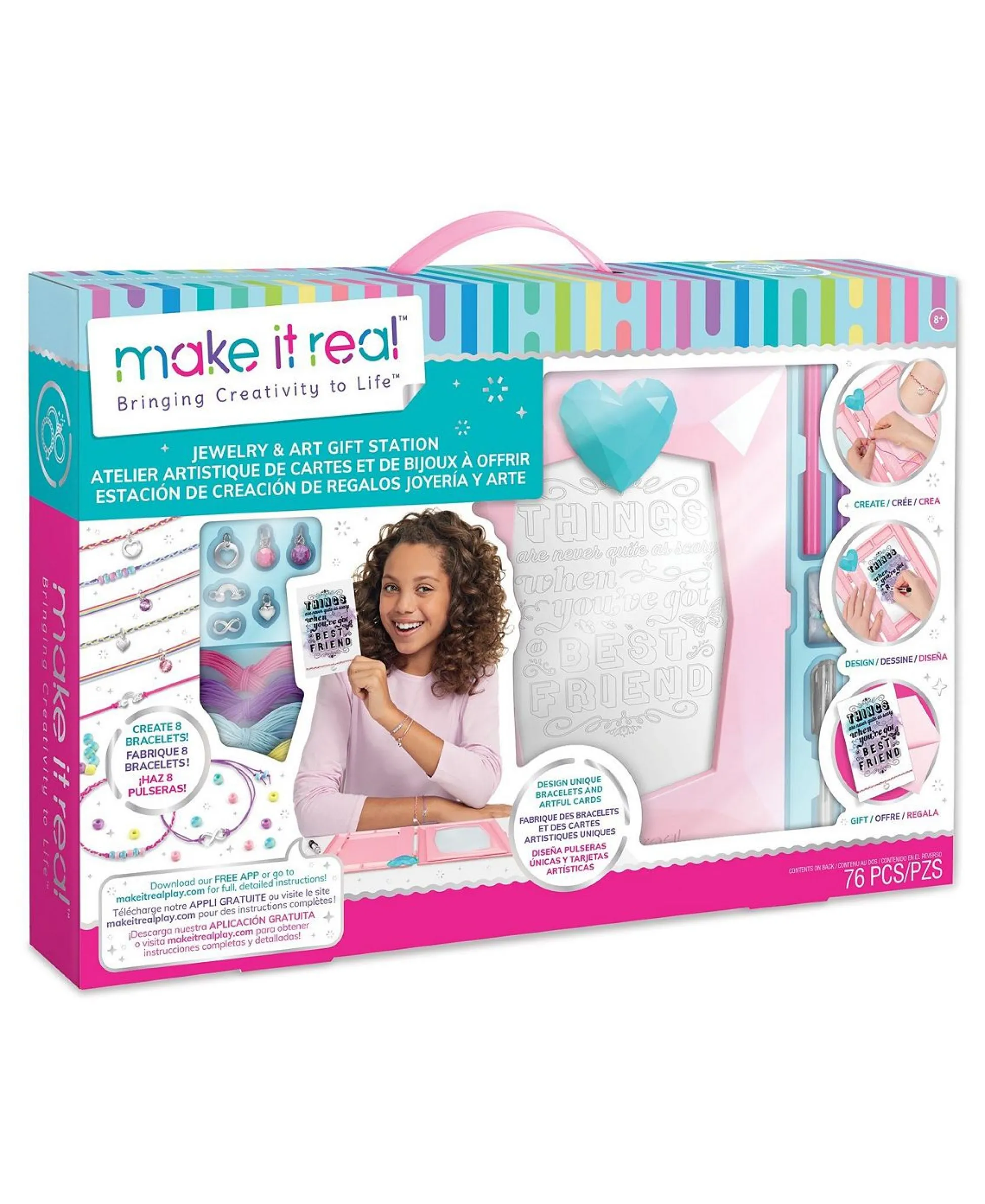 Flat River Group Make It Real DIY Jewelry & Art Gift Station - Creative Craft Kit* Crafts & Activities