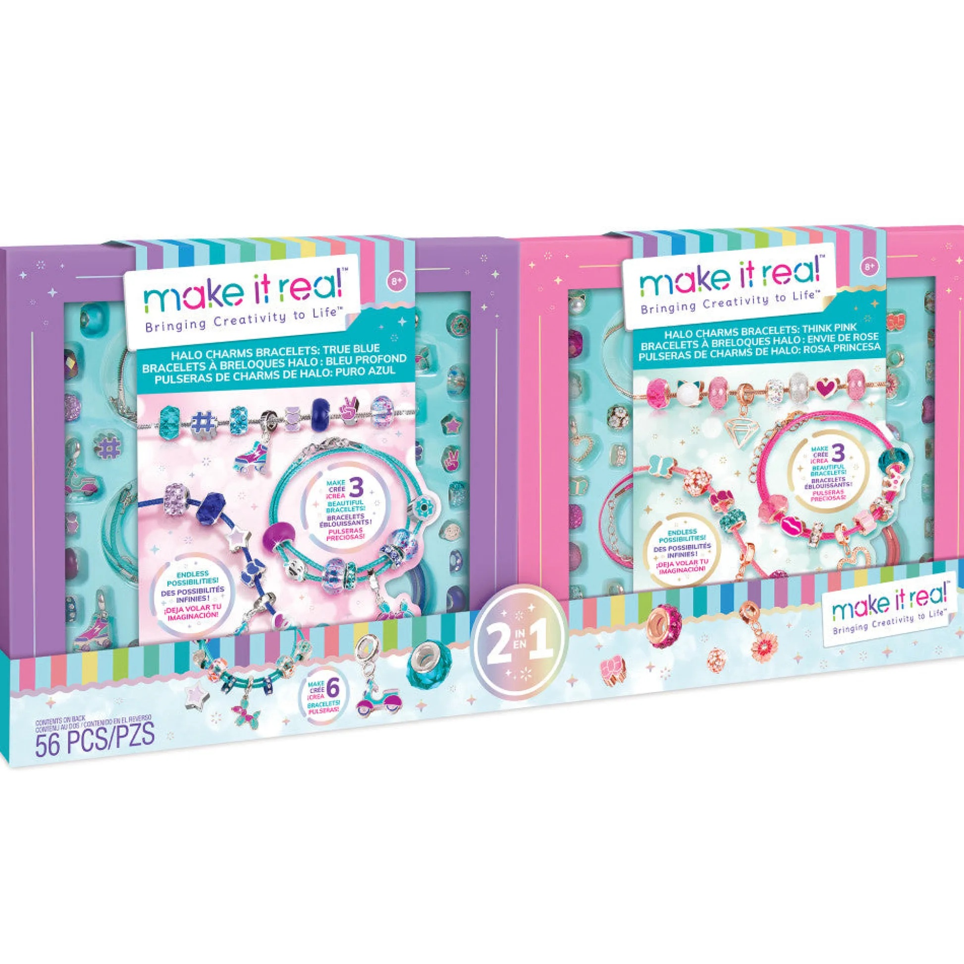 Flat River Group Make It Real Halo Charms 2 Jewelry Making Kit - Think Pink & True Blue* Crafts & Activities
