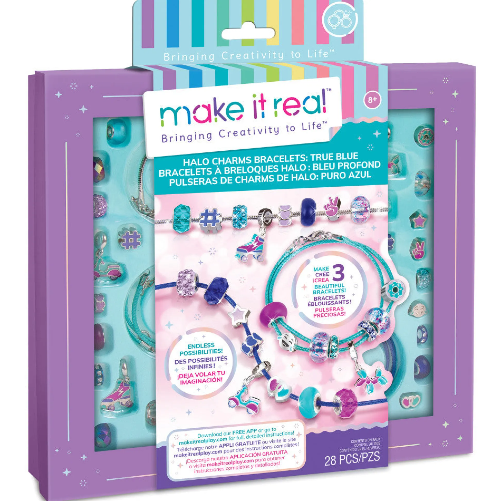 Flat River Group Make It Real Halo Charms DIY Metallic Bracelets Kit* Crafts & Activities
