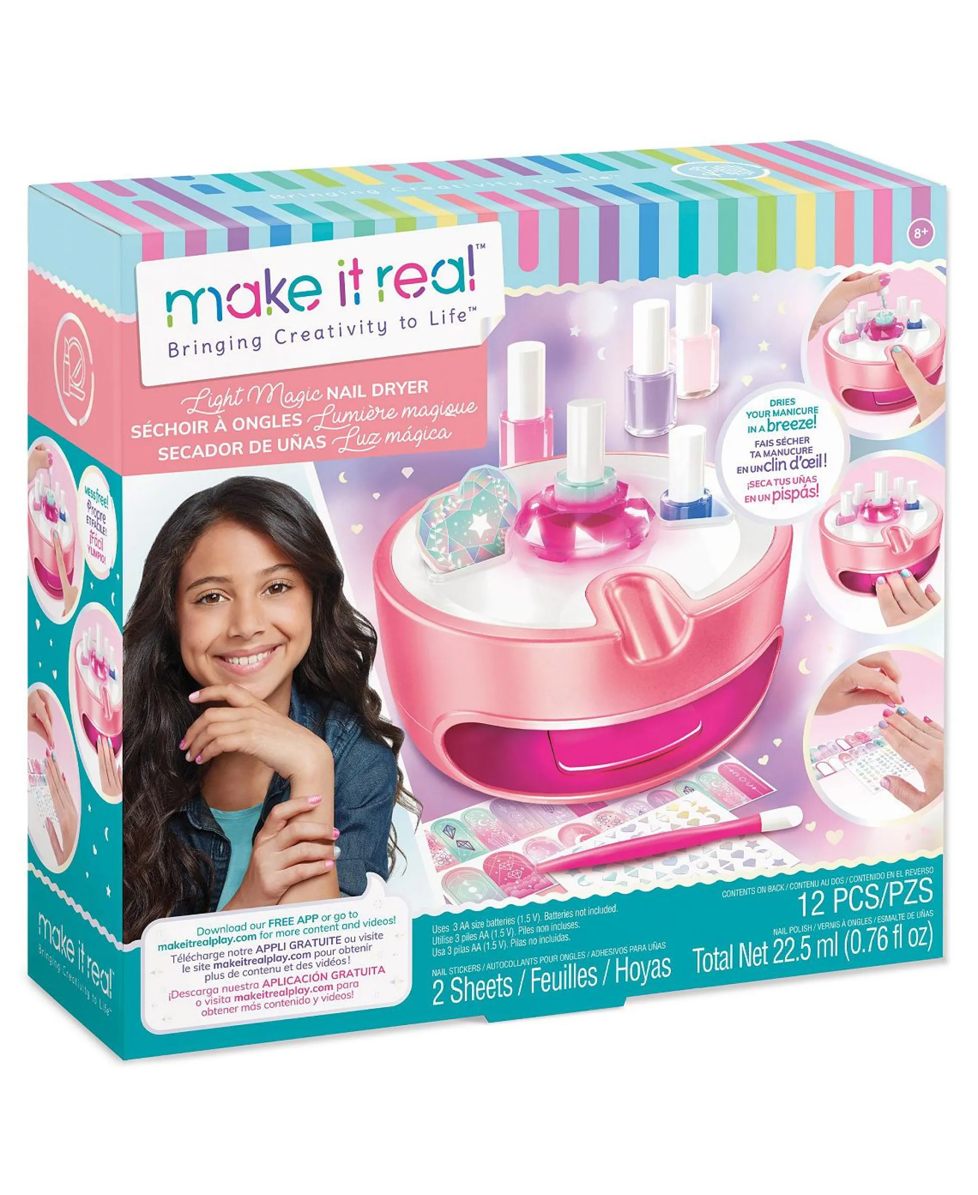 Flat River Group Make It Real Light Magic Manicure and Nail Art Kit* Crafts & Activities