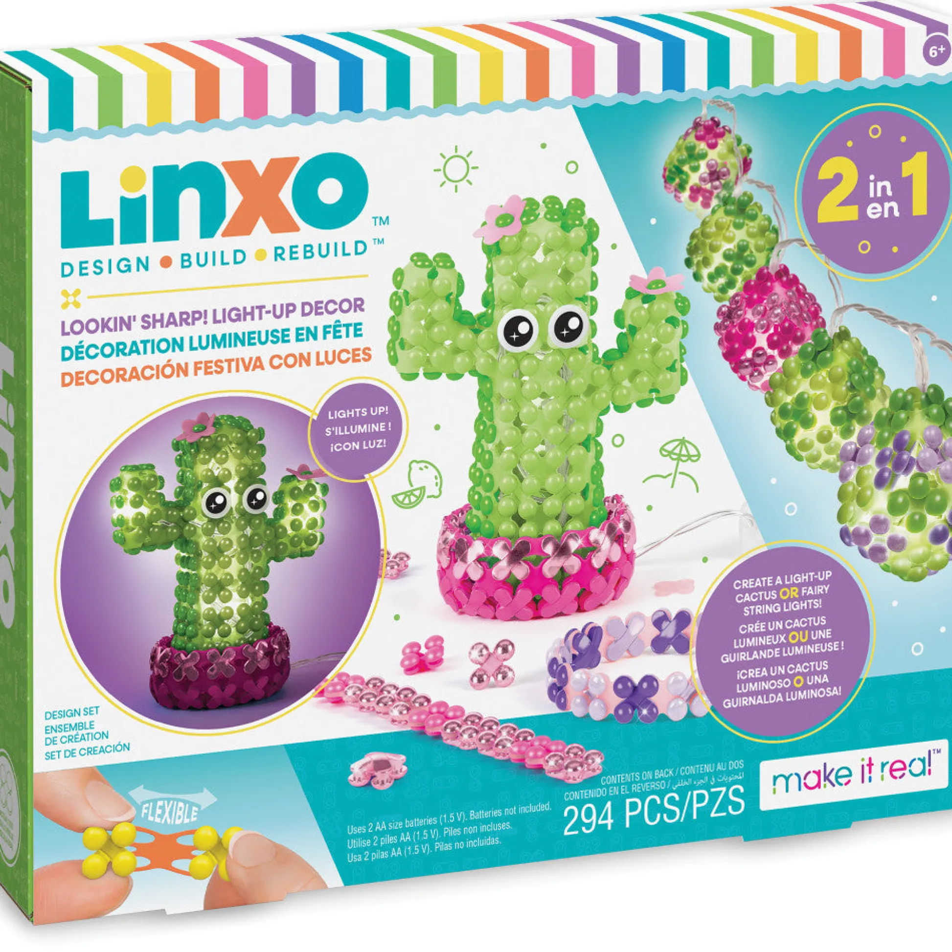 Flat River Group Make It Real LinXo Lookin' Sharp! Light-Up Decor 294pc DIY Craft Kit* Crafts & Activities