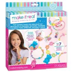 Flat River Group Make It Real Pop! Shake! Twist! Candy-Themed DIY Bracelet Kit for Kids Age 8+* Crafts & Activities