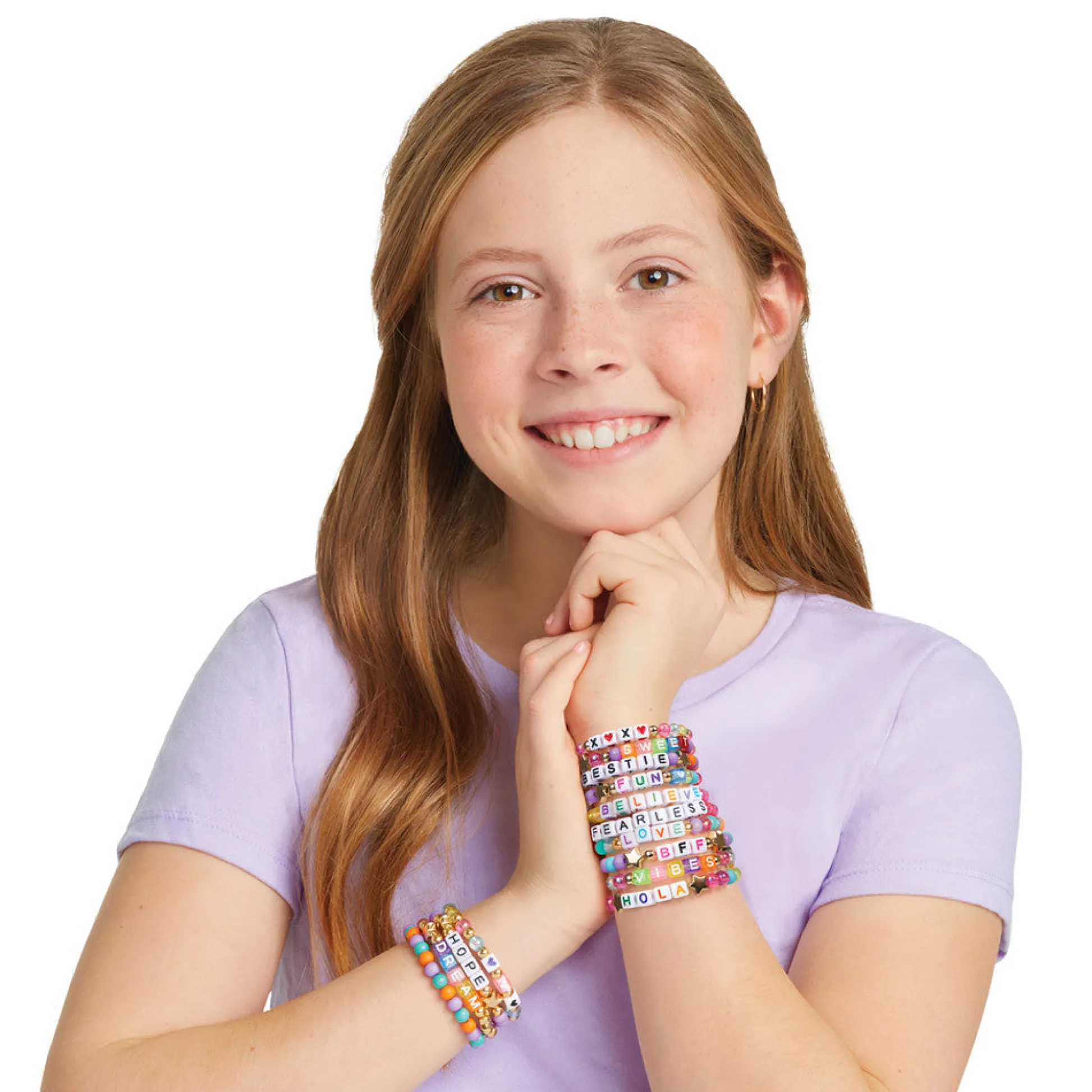 Flat River Group Make It Real Say Yes! Alphabet Bead Bracelet Kit - 1008pc DIY Jewelry Crafting Set* Social & Emotional Skills|Crafts & Activities