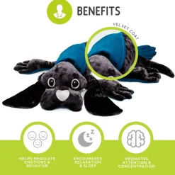 Educators Resource Manimo Velvet-Coated Weighted Therapy Dog, 4.4 lb - Comfort Companion* Stuffed Animals|Stuffed Animals & Plush Toys