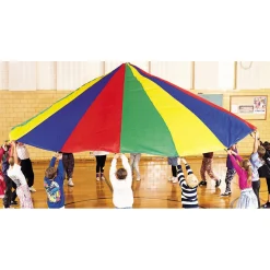 Educators Resource Martin Sports Multi-Color Parachute, 24' Diameter with 20 Handles for Outdoor Play* Activities & Games