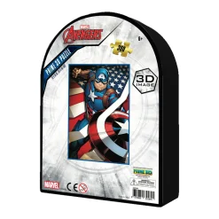 AreYouGame Marvel Avengers Captain America 3D Lenticular Puzzle - 300 pc* Puzzles|Marvel