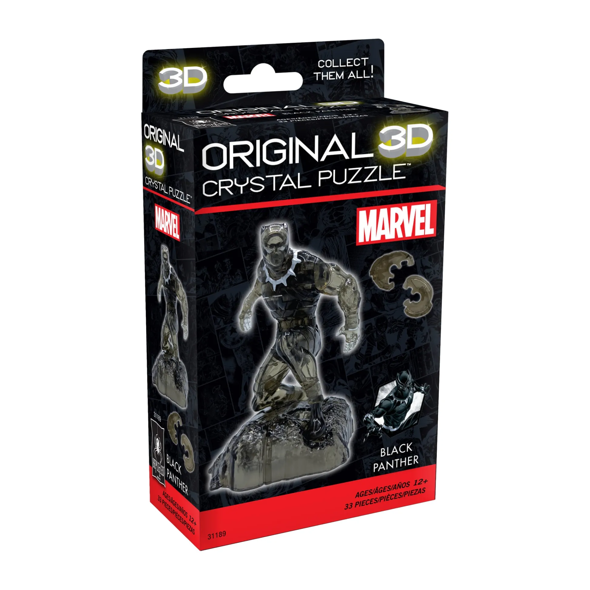 AreYouGame Marvel Black Panther 3D Crystal Puzzle - 33 Piece Set* Puzzles|Marvel