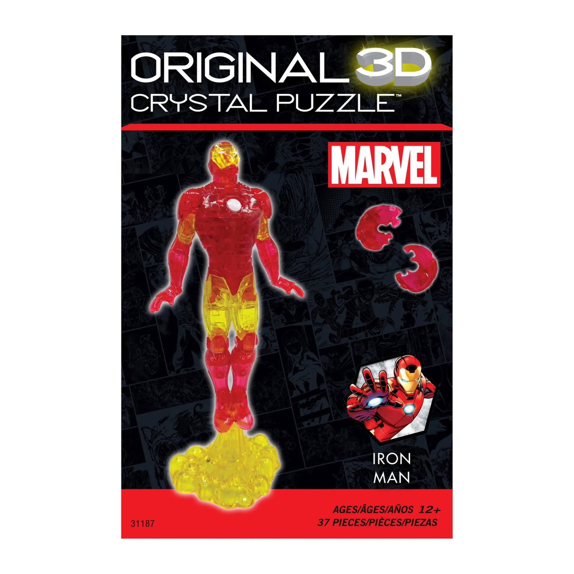 AreYouGame Marvel Iron Man 3D Crystal Puzzle - 37 Pieces* Puzzles|Marvel