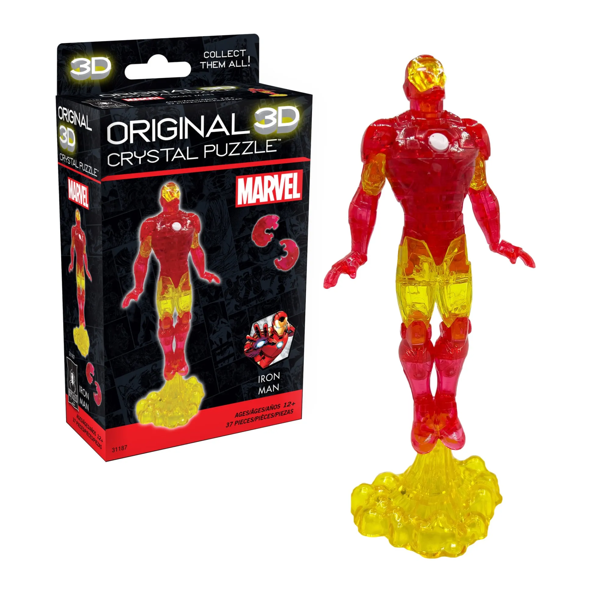 AreYouGame Marvel Iron Man 3D Crystal Puzzle - 37 Pieces* Puzzles|Marvel