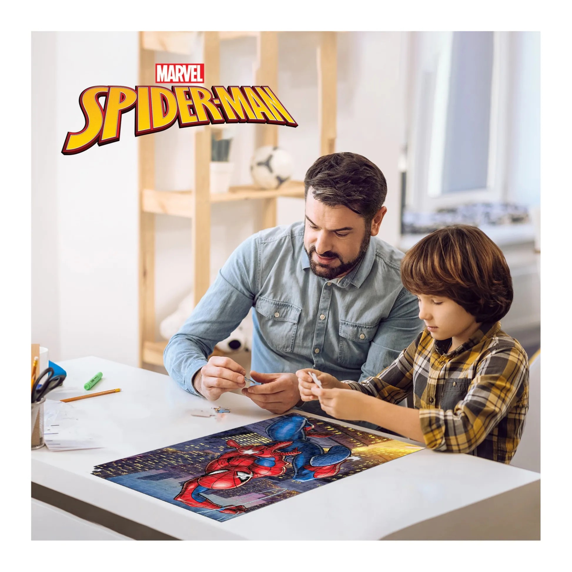 AreYouGame Marvel Spider-Man 3D Lenticular Jigsaw Puzzle - Collectible Tin, 300 pc* Puzzles|Marvel