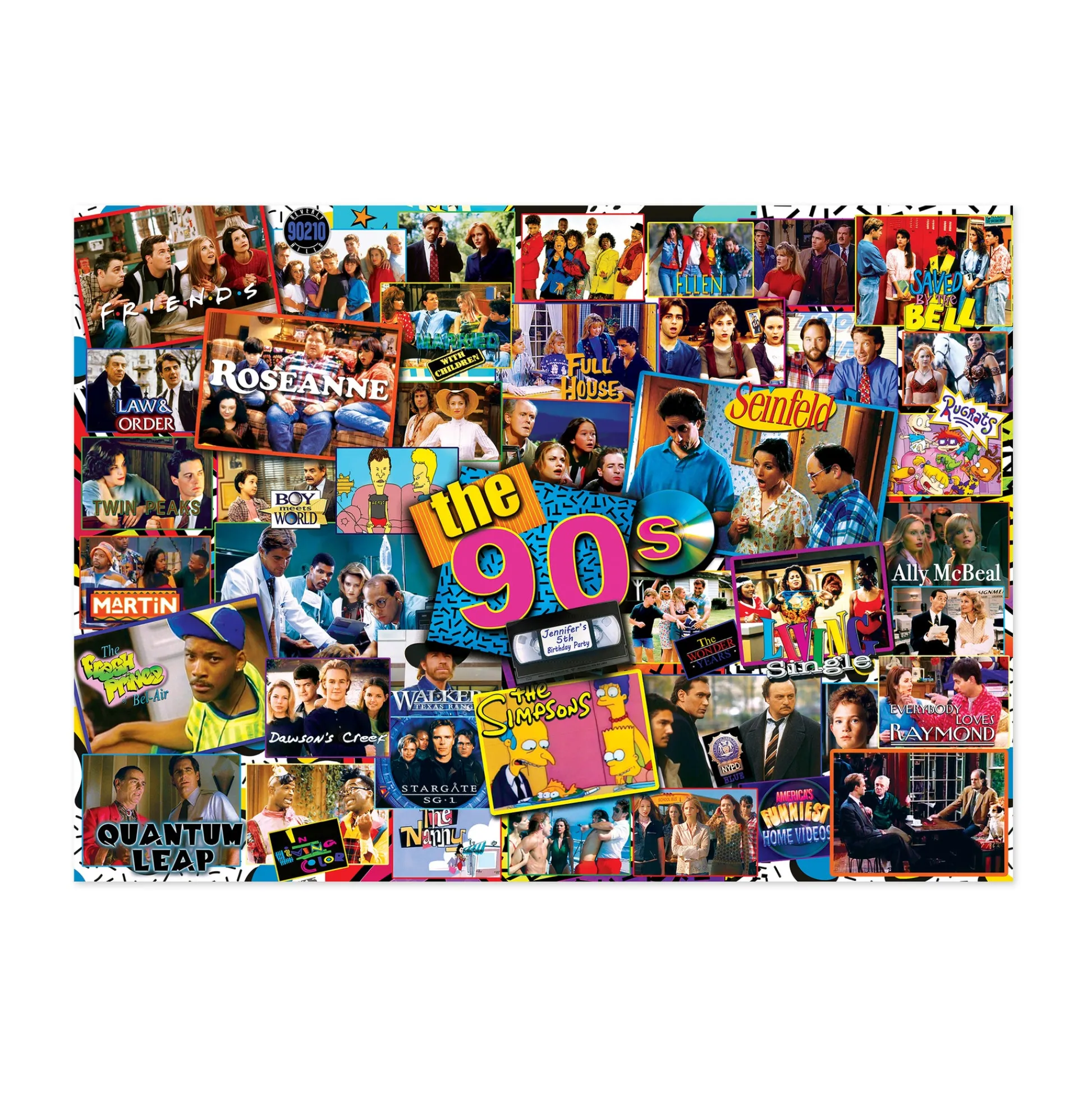 AreYouGame MasterPieces TV Time - 90s Shows Jigsaw Puzzle - 1000 pc* Puzzles
