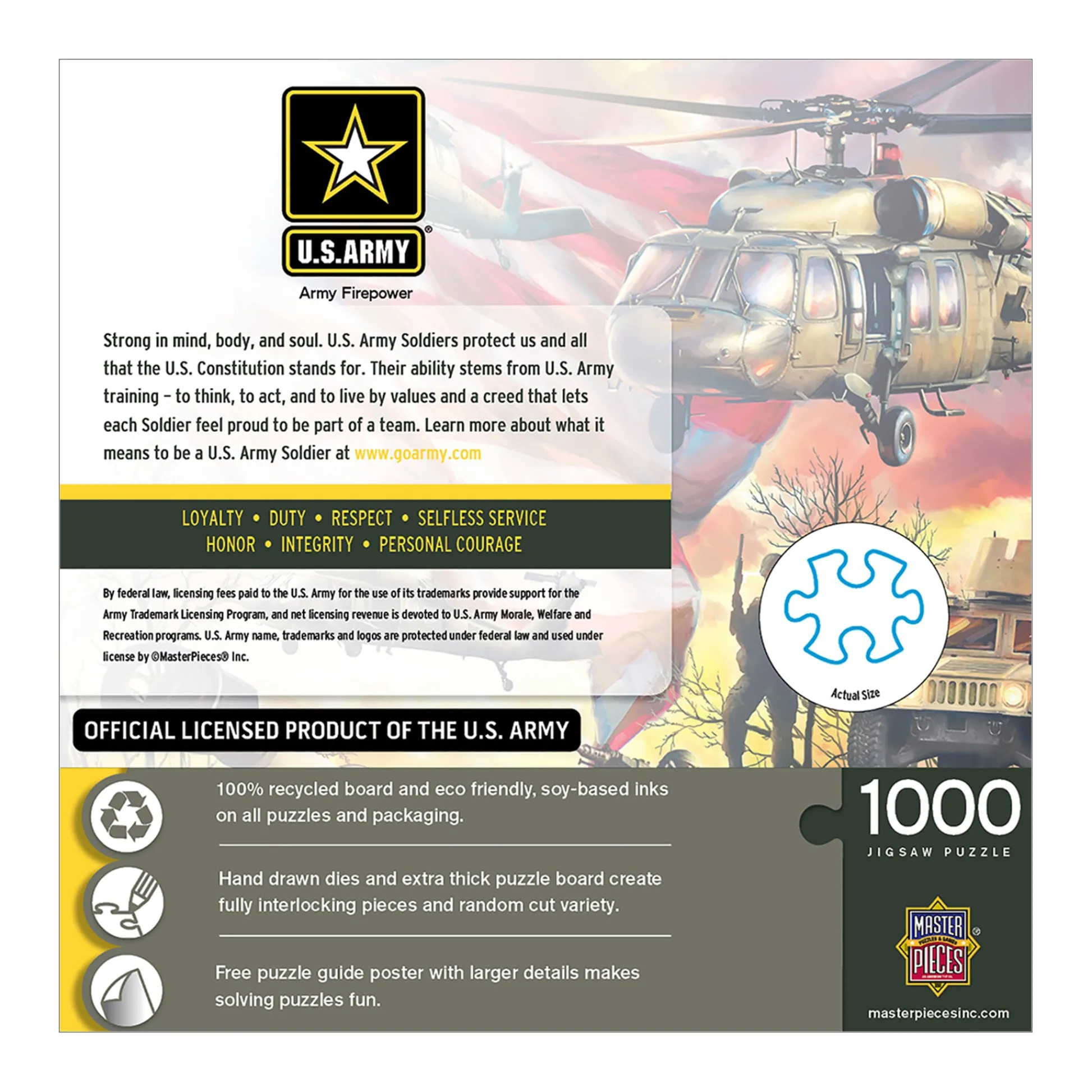AreYouGame MasterPieces U.S. Army Firepower Jigsaw Puzzle - 1000 pc* Puzzles