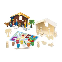 AreYouGame Masterpieces Works of Ahhh Nativity Wood Painting Kit* Drawing, Color & Painting