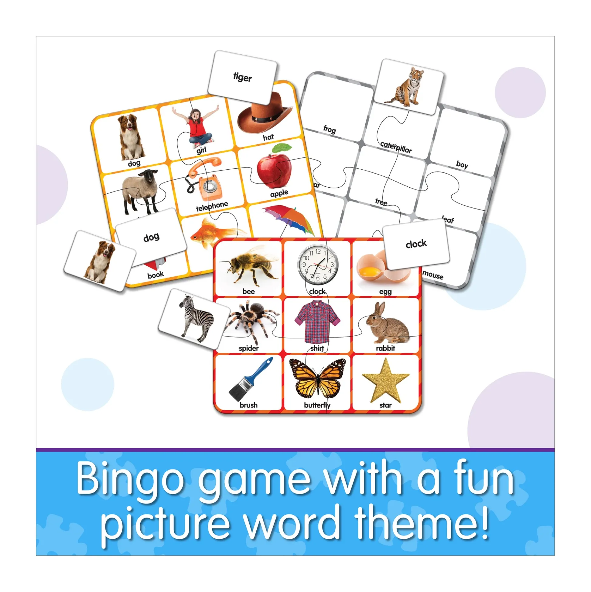 AreYouGame Match It! - Picture Word Bingo - Eco-Friendly Educational Game* Social & Emotional Skills|Preschool Education Toys & Activities