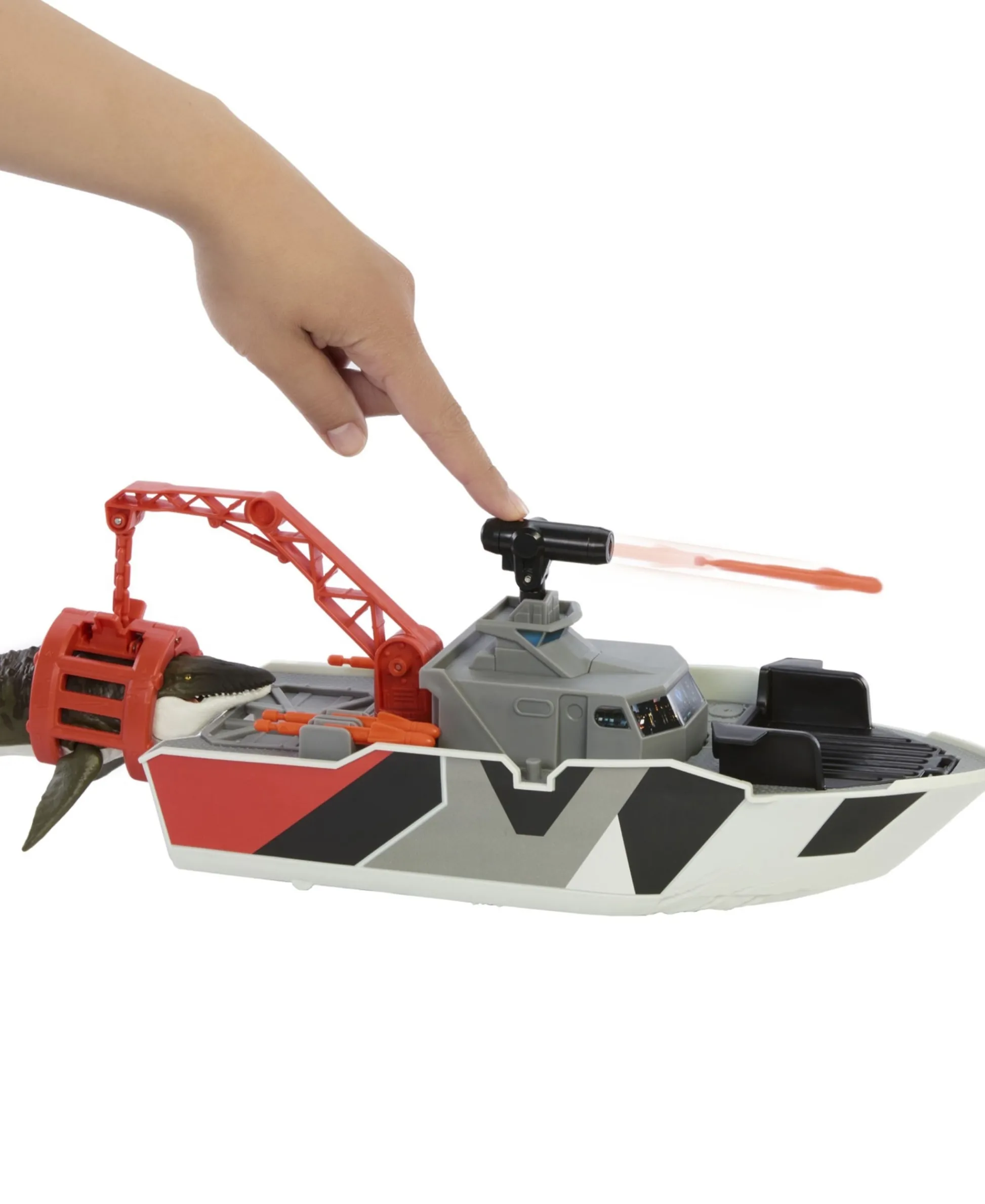 Macy's - Supplier Matchbox Jurassic World 1:64 Mosasaurus Rescue Boat Playset* Playsets & Vehicles