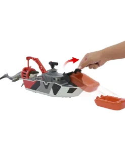 Macy's - Supplier Matchbox Jurassic World 1:64 Mosasaurus Rescue Boat Playset* Playsets & Vehicles
