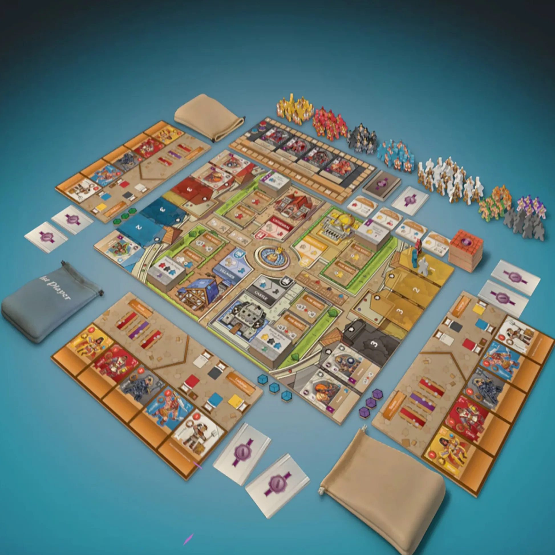 Flat River Group Meeples & Monsters Medieval Fantasy Board Game by AEG* Board Games|Role-Playing Games
