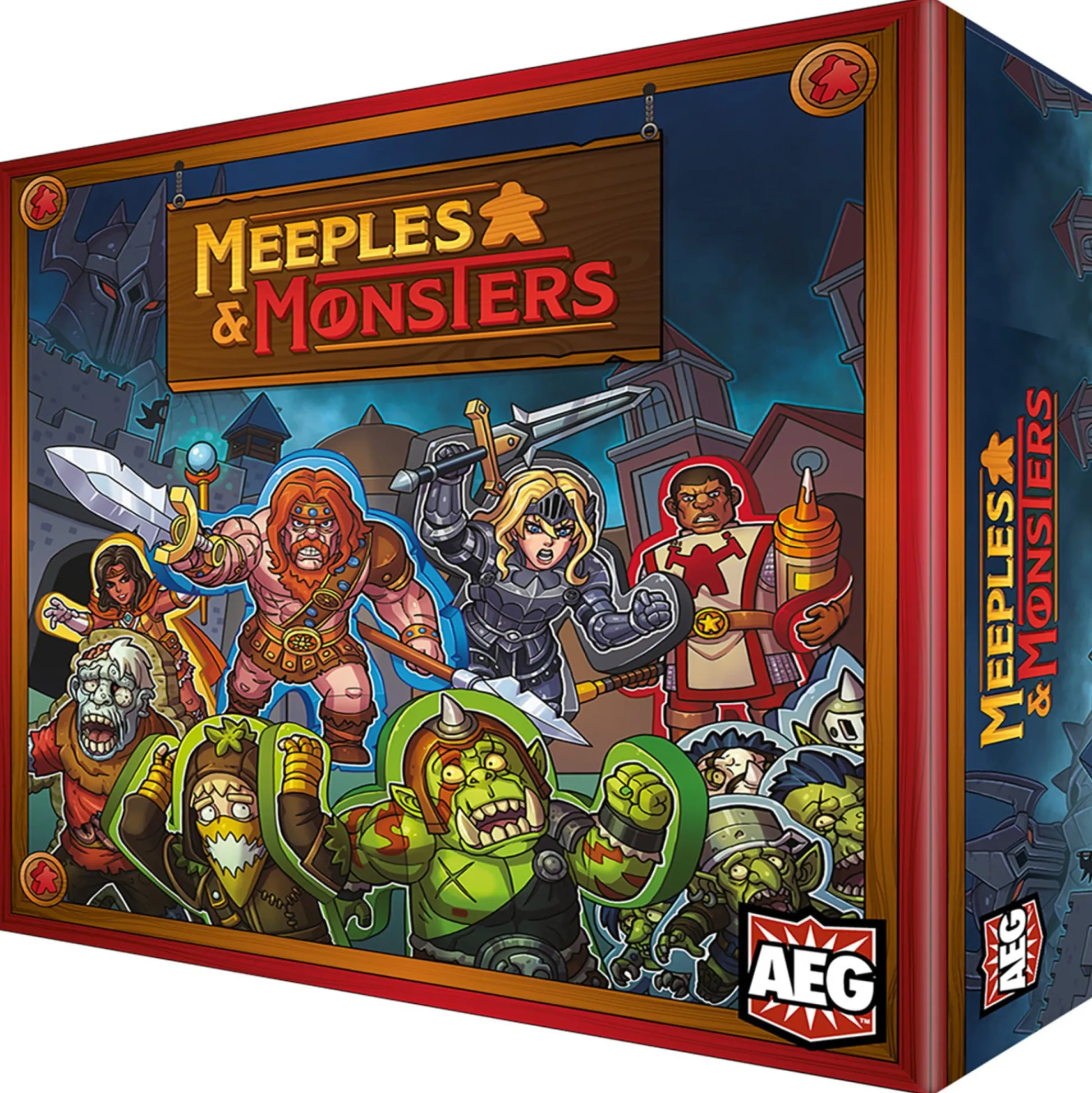 Flat River Group Meeples & Monsters Medieval Fantasy Board Game by AEG* Board Games|Role-Playing Games