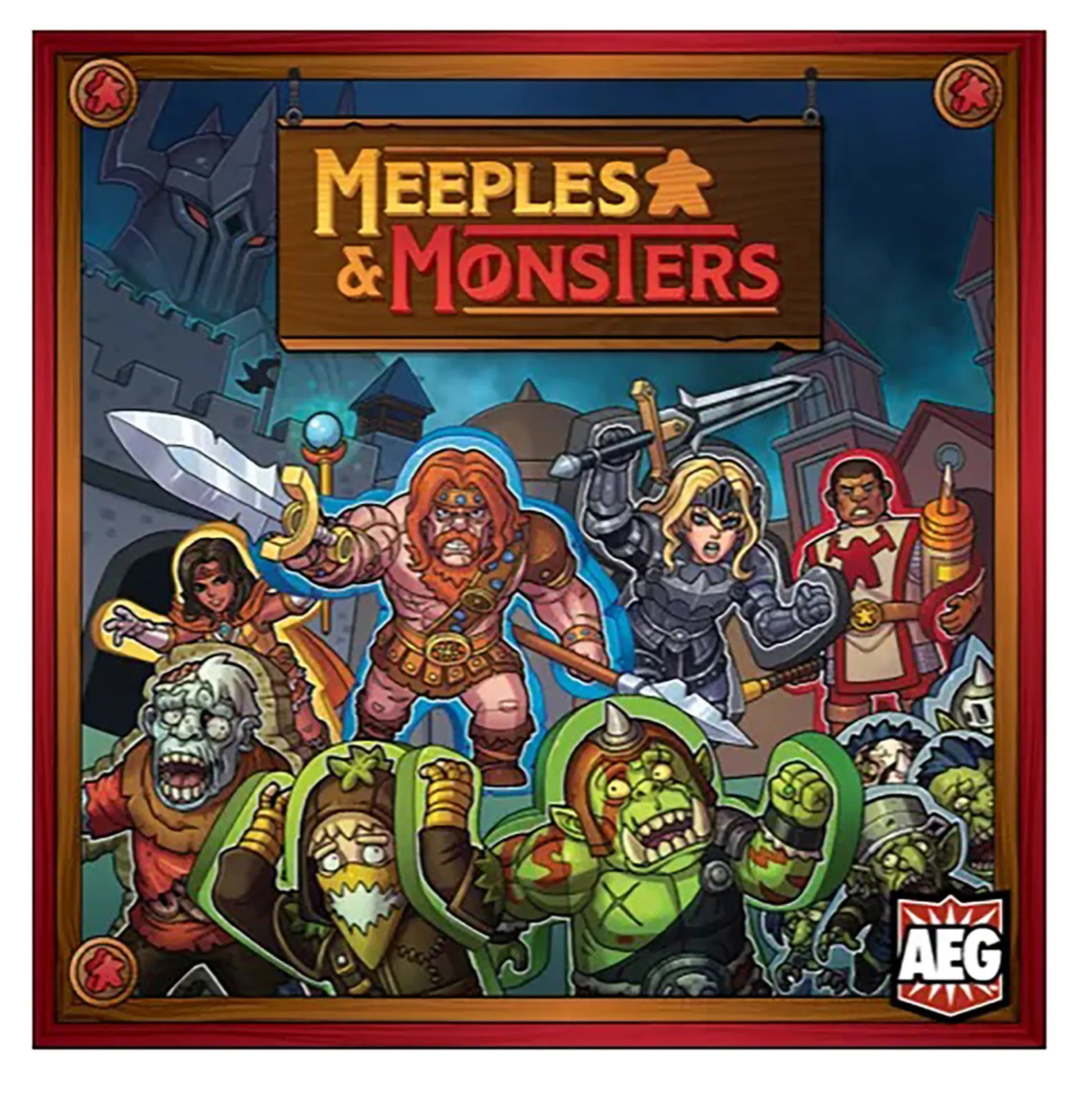 Flat River Group Meeples & Monsters Medieval Fantasy Board Game by AEG* Board Games|Role-Playing Games