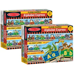 Educators Resource Melissa & Doug Alphabet Express 2 Pack Floor Puzzles – 27 pc* Puzzles