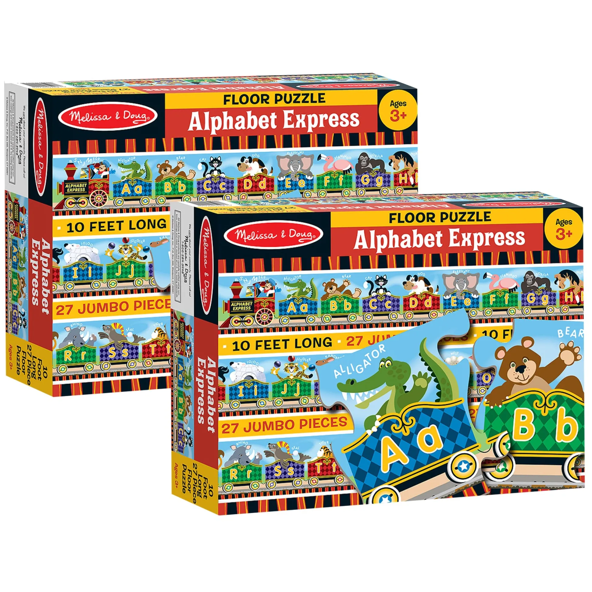 Educators Resource Melissa & Doug Alphabet Express 2 Pack Floor Puzzles – 27 pc* Puzzles