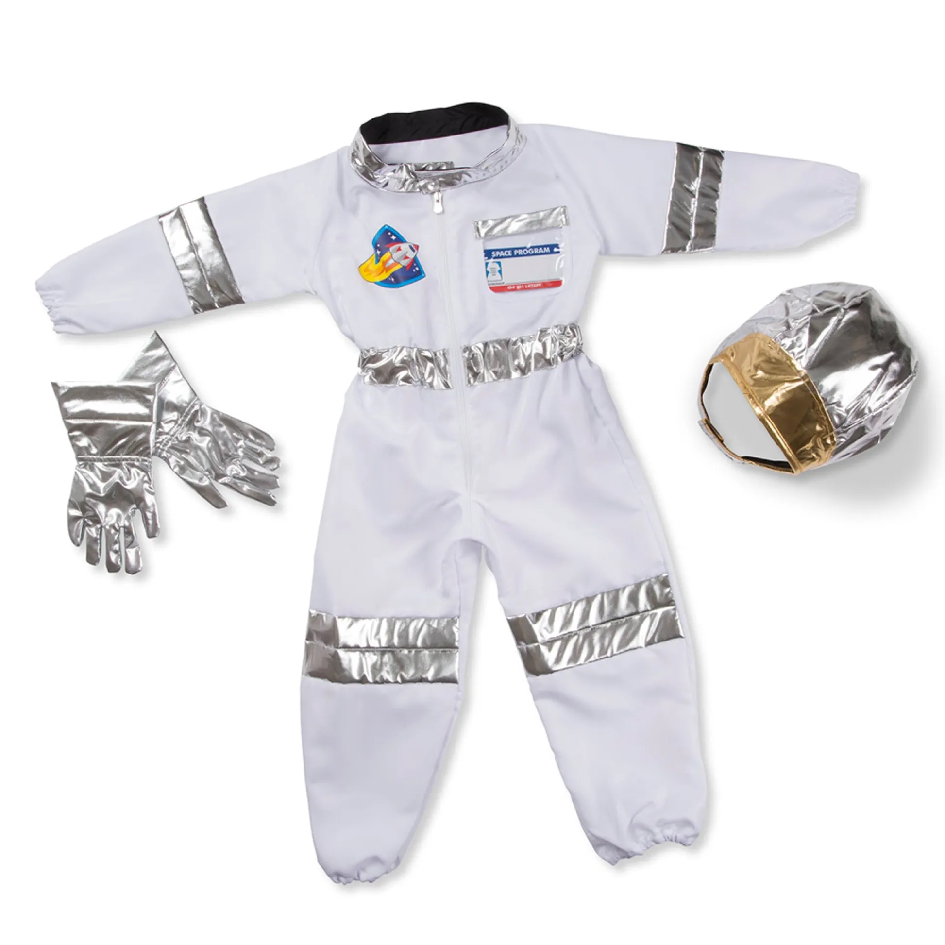 Educators Resource Melissa & Doug Astronaut Role Play Costume Set - Galactic Explorer - White & Silver* Dress Up & Accessories|Dress Up