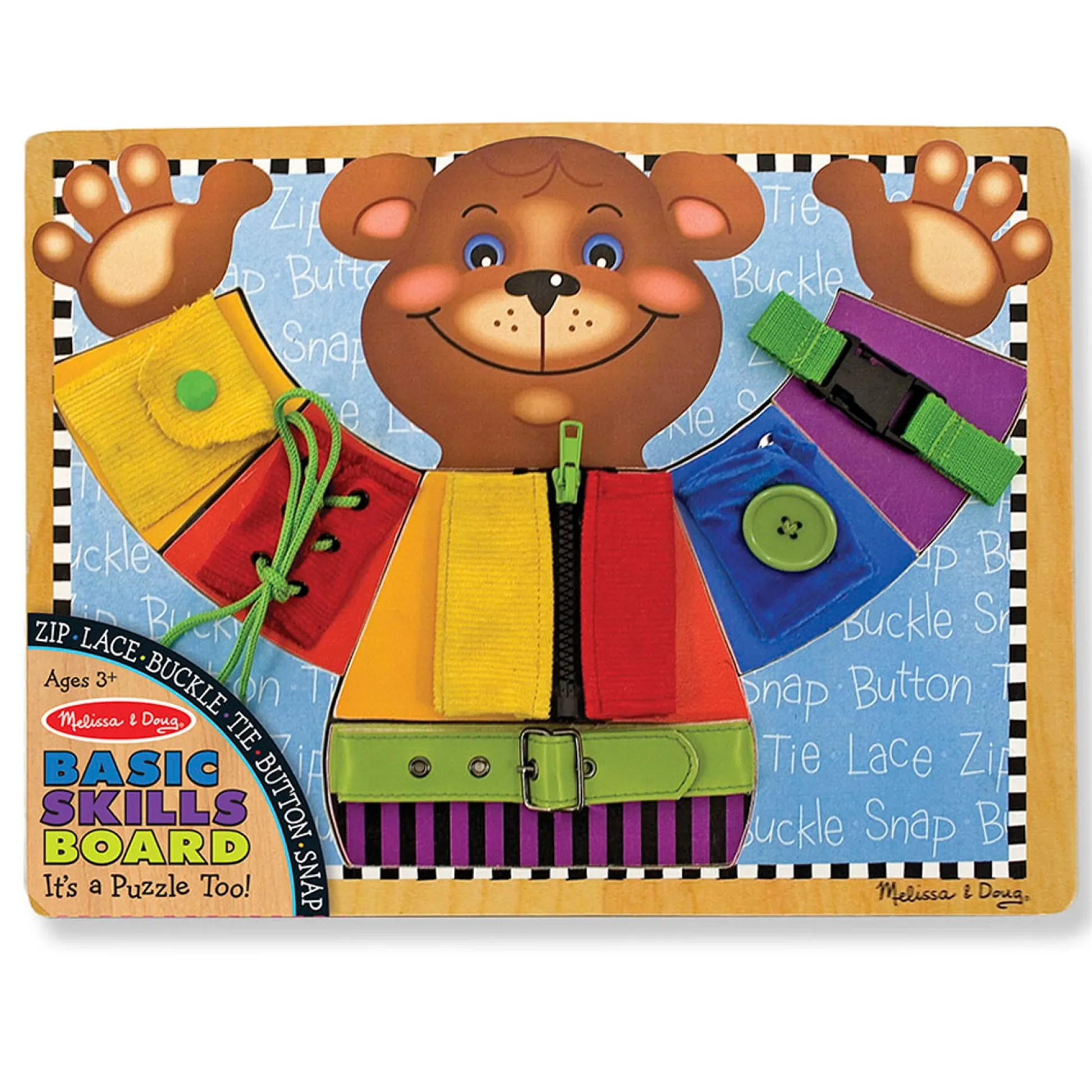 Educators Resource Melissa & Doug Basic Skills Wooden Learning Board - Educational Puzzle Toy* Puzzles|Preschool Education Toys & Activities