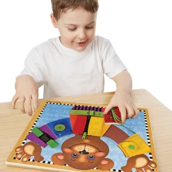 Educators Resource Melissa & Doug Basic Skills Wooden Learning Board - Educational Puzzle Toy* Puzzles|Preschool Education Toys & Activities