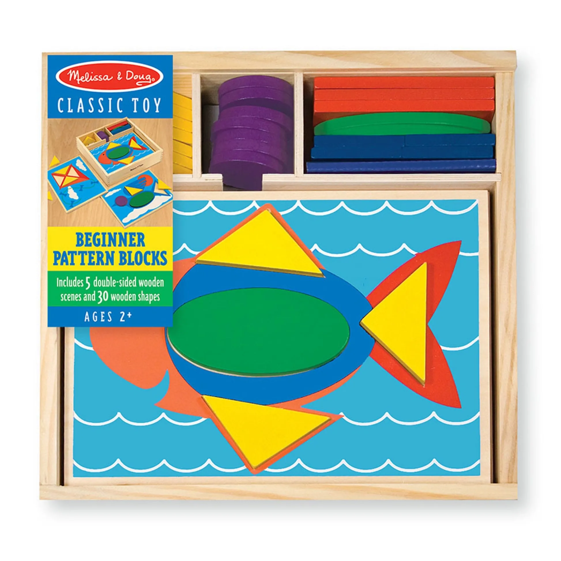 Educators Resource Melissa & Doug Beginner Pattern Blocks - Educational Shape Puzzle Set* Preschool Education Toys & Activities|Puzzles
