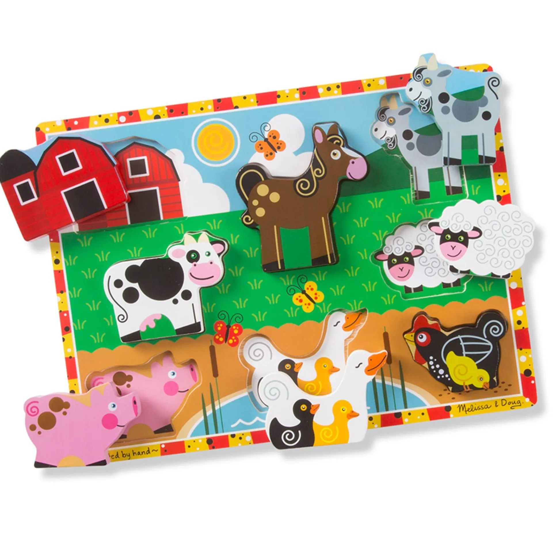 Educators Resource Melissa & Doug Chunky Wooden Farm Puzzle - 8 pc* Puzzles