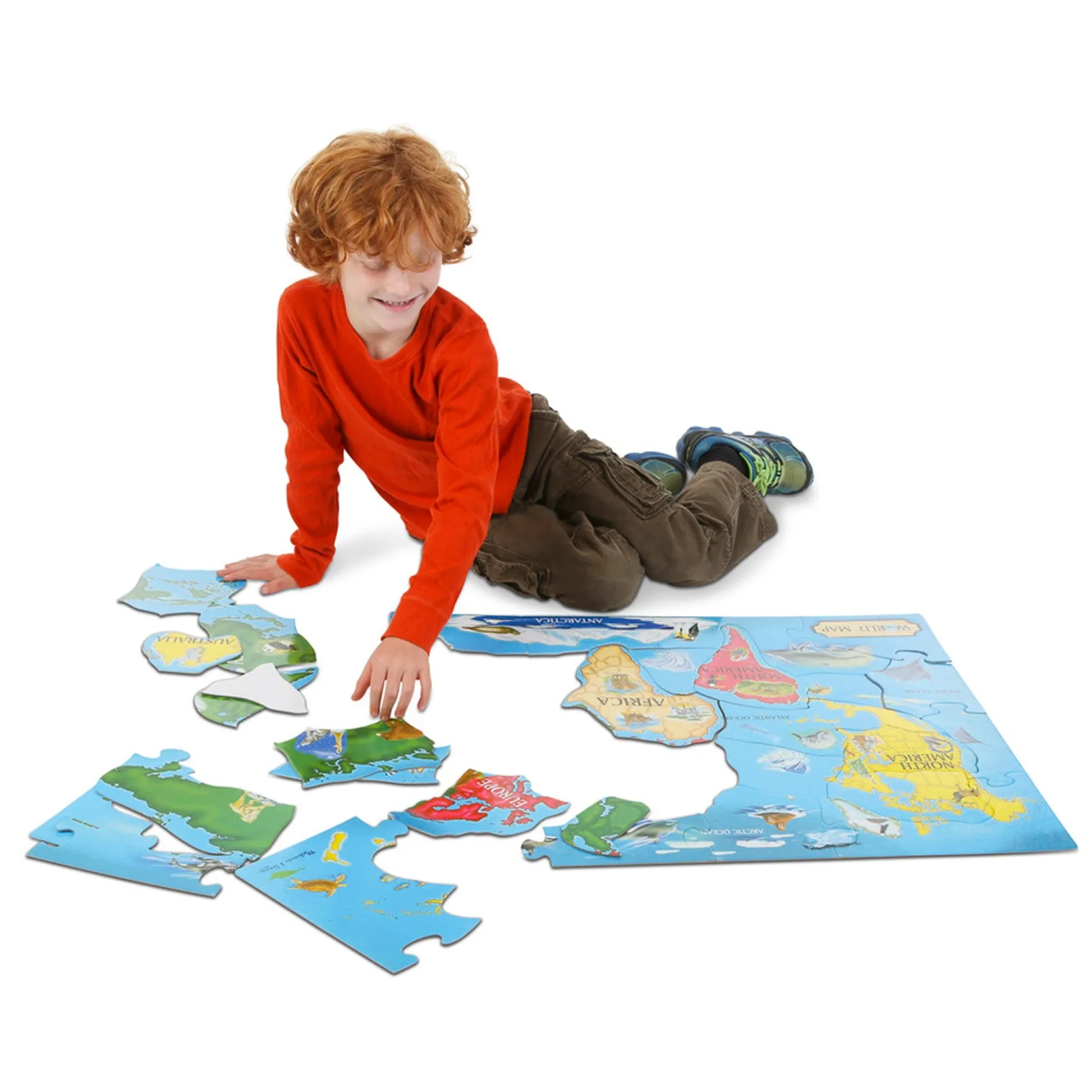 Educators Resource Melissa & Doug Colorful World Map Floor Puzzle - 33 pc* Puzzles