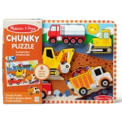 Educators Resource Melissa & Doug Construction Vehicles 6-Piece Wooden Chunky Puzzle* Preschool Vehicles|Puzzles