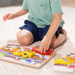 Educators Resource Melissa & Doug Construction Vehicles 6-Piece Wooden Chunky Puzzle* Preschool Vehicles|Puzzles