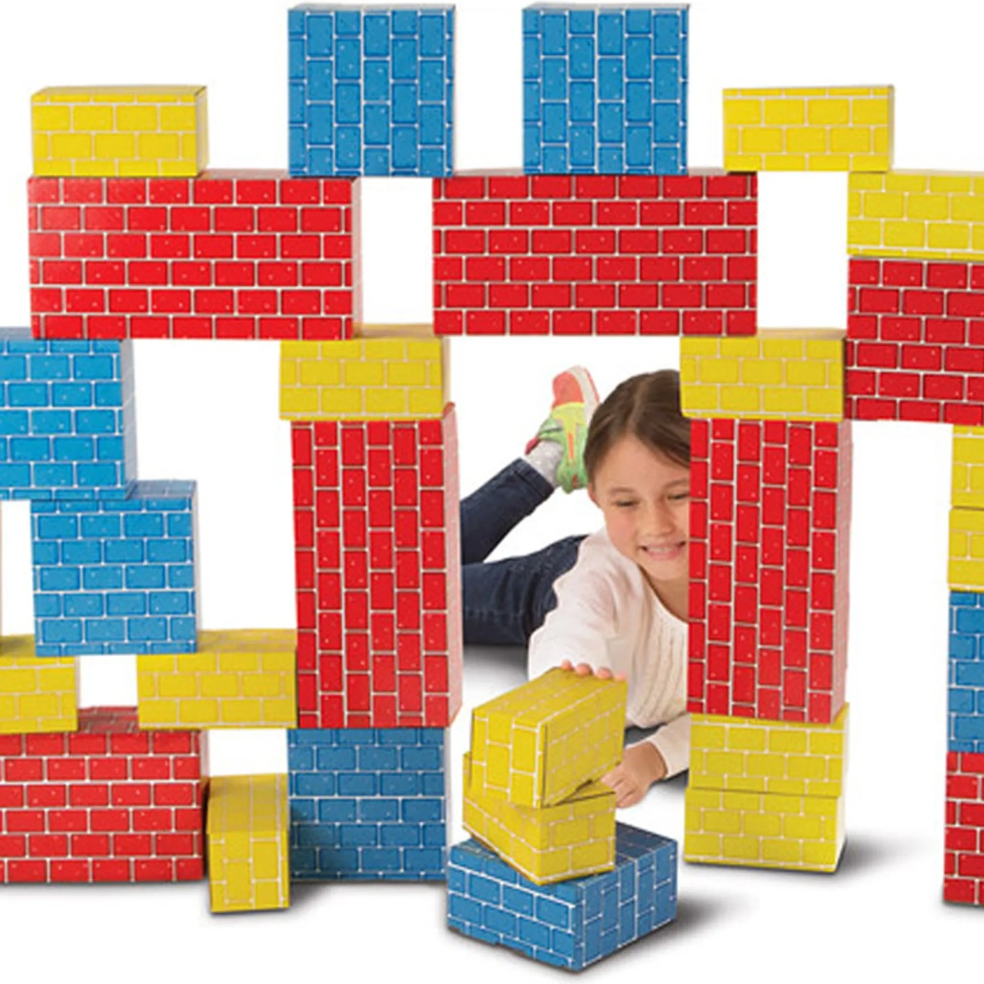Educators Resource Melissa & Doug Deluxe Jumbo Cardboard Blocks - 40 Piece Set* Wood & Jumbo Blocks