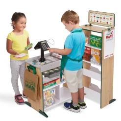 Educators Resource Melissa & Doug Deluxe Wooden Fresh Mart Grocery Store - Interactive Play Set* Kitchens & Play Food|Dress Up
