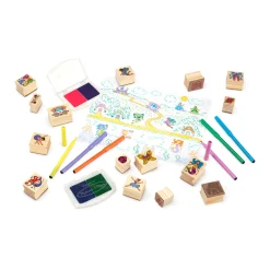 Educators Resource Melissa & Doug Fairy Tale Deluxe Wooden Stamp & Coloring Set* Crafts & Activities