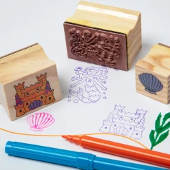 Educators Resource Melissa & Doug Fairy Tale Deluxe Wooden Stamp & Coloring Set* Crafts & Activities