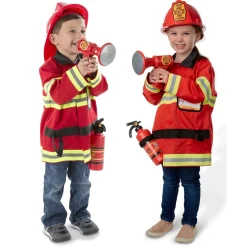 Educators Resource Melissa & Doug Fire Chief Role Play Costume Set - Reflective Red* Dress Up & Accessories|Dress Up