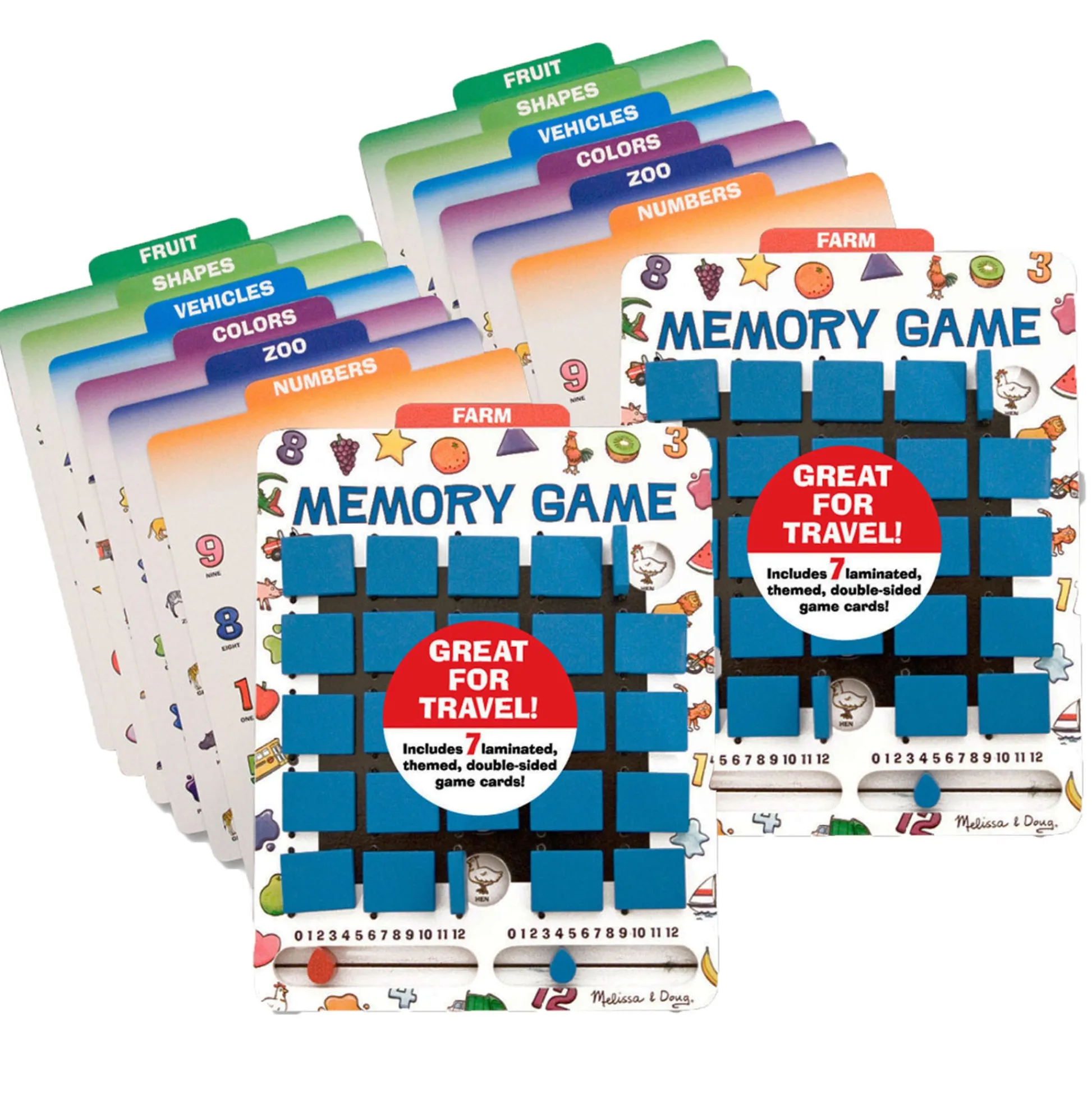 Educators Resource Melissa & Doug Flip to Win Travel Memory Game, Pack of 2* Role-Playing Games|Board Games