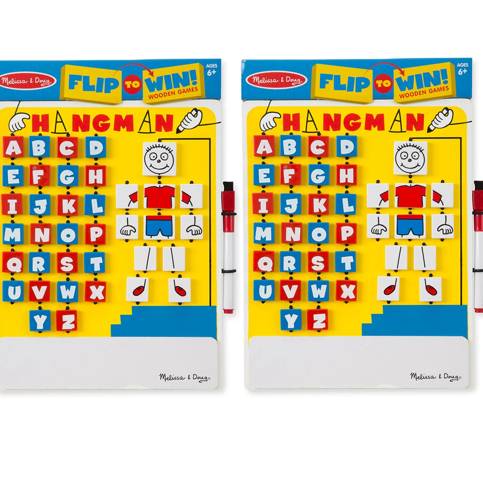 Educators Resource Melissa & Doug Flip-to-Win Hangman Travel Game, 2-Pack* Classic Games