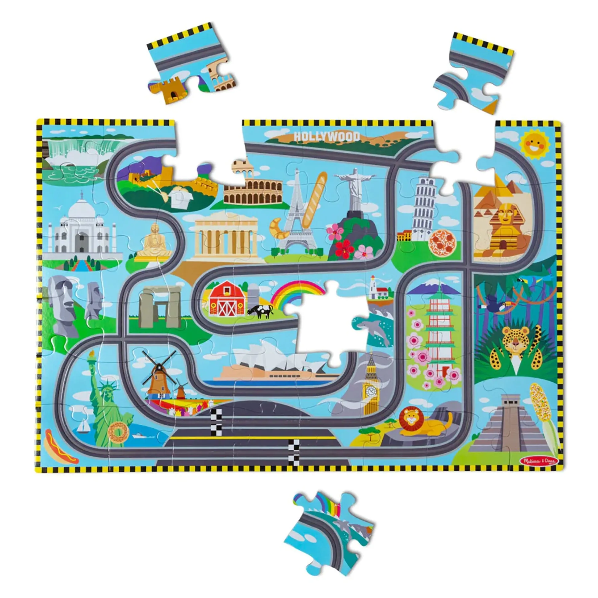 Educators Resource Melissa & Doug Global Race Track Floor Puzzle - 48 pc* Puzzles